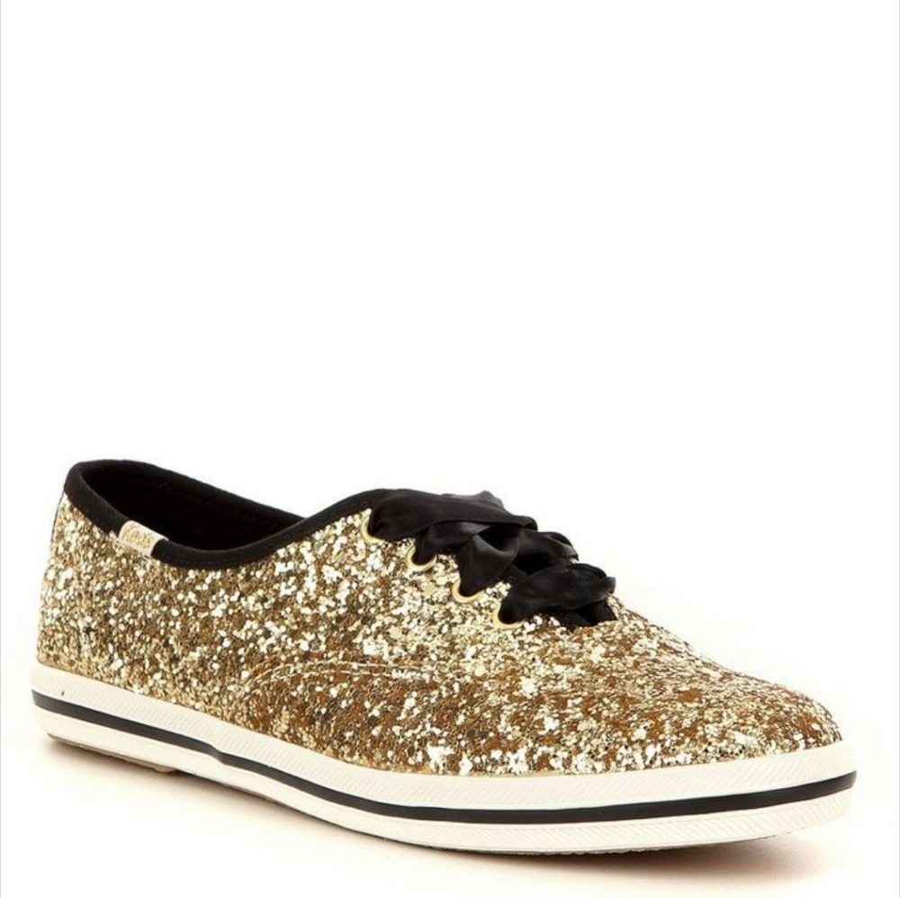 Kate Spade NY Gold Glitter Keds